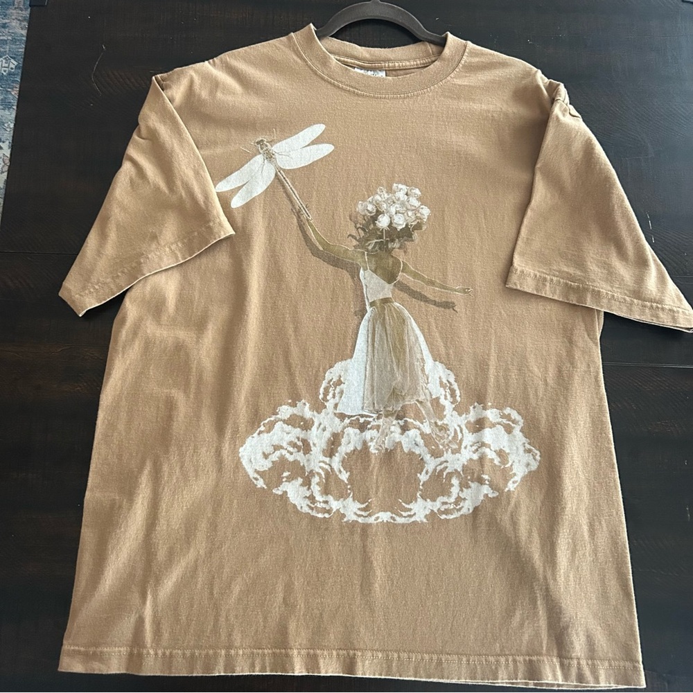 Unique Brown Graphic Short Sleeve Tee